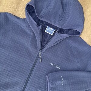 AFTCO ArmorLoft Fishing Sweatshirt Aftech Men's 2XL Full Zip Fleece Lined Blue
